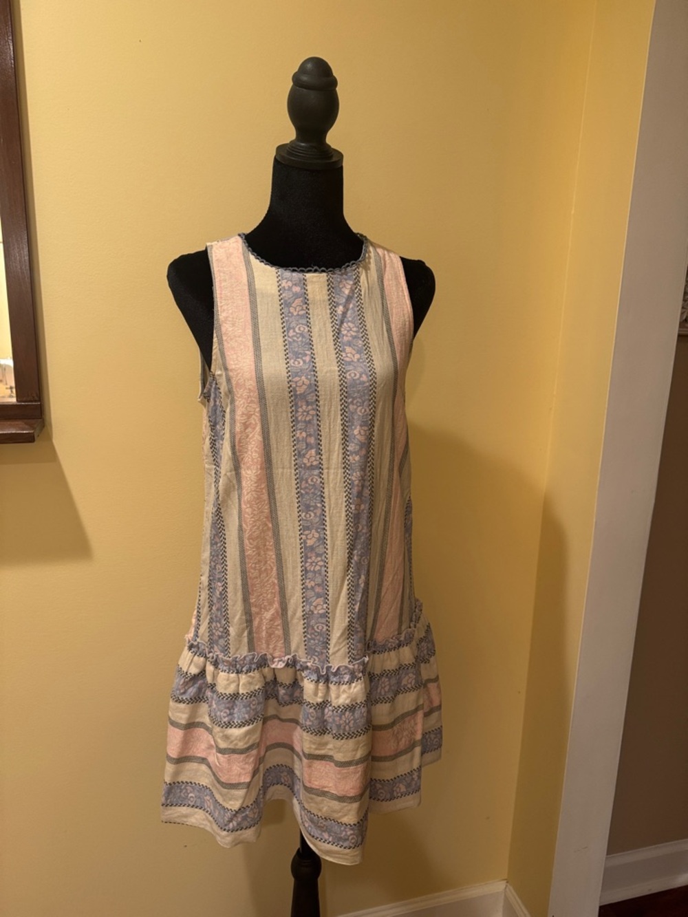HD in Paris Sleeveless Striped Summer Dress in Pink and Blue